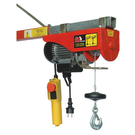 Big Red Electric Hoist - Max 200kgs (Double Hook)